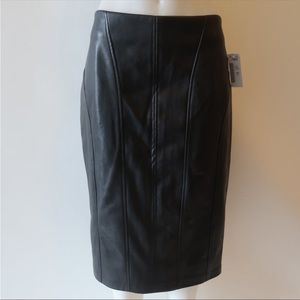 Ivanka Trump Black Faux Leather Skirt (4)